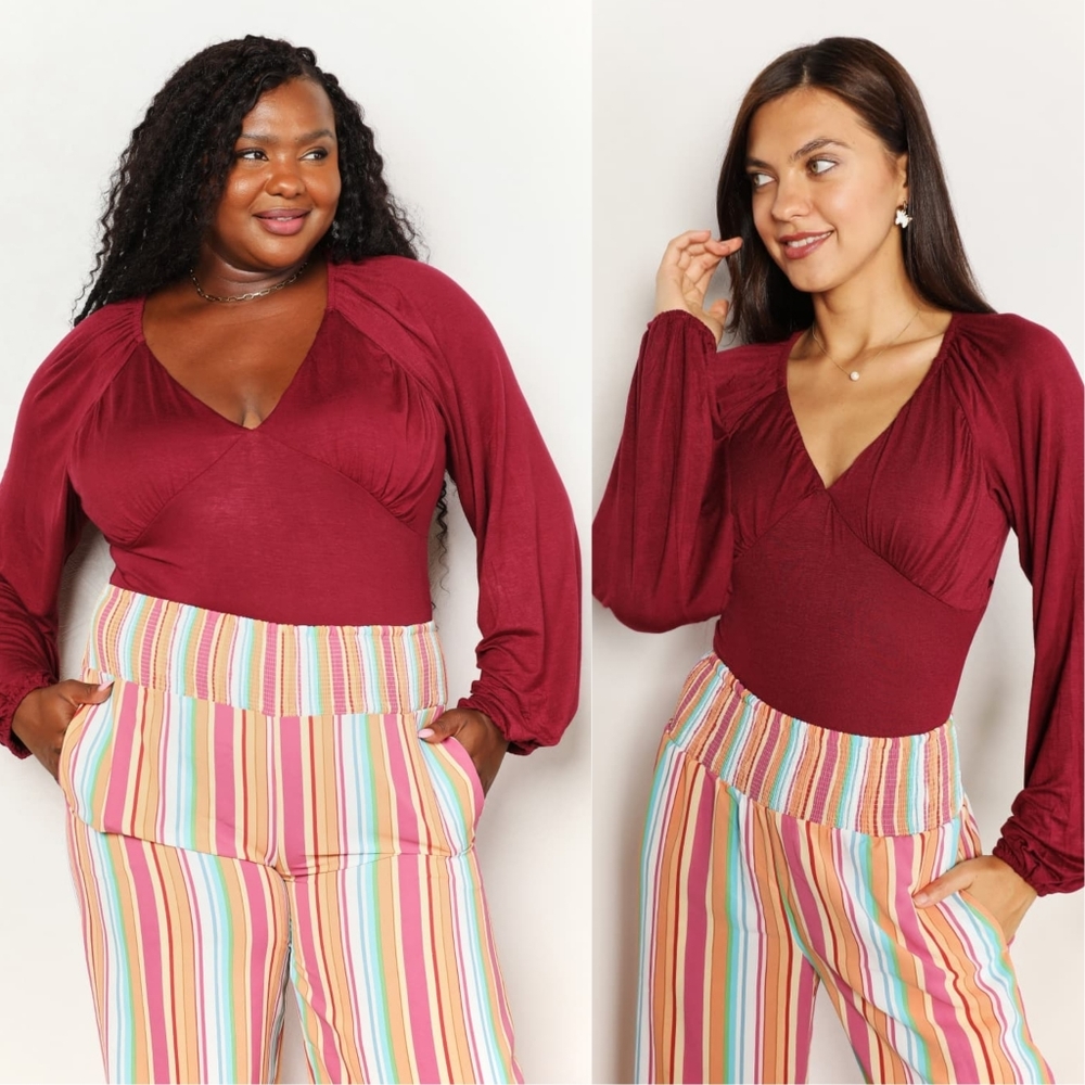 Burgundy Charm Bodysuit